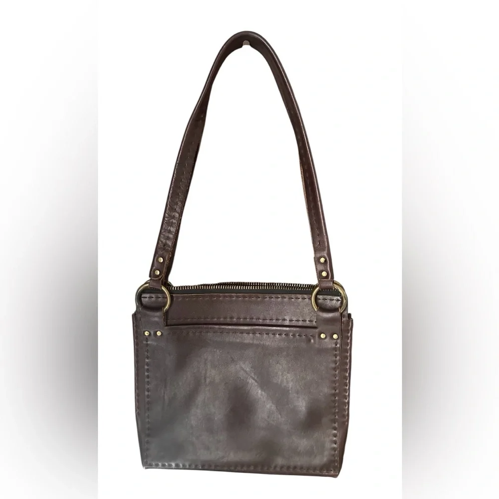 Vintage 70s Deep Chocolate Leather bag - Picture 4 of 10